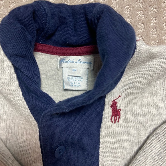••Ralph Lauren Cotton Polo Onesie - Picture 3 of 4